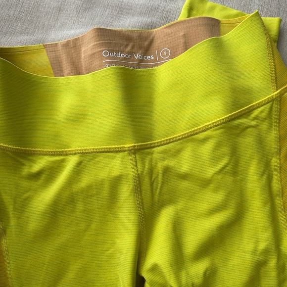 Outdoor Voices Tech Sweat Tech Leggings - Neon Yellow - Picture 5 of 6